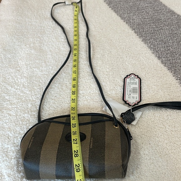 NWT Vintage Allan Edward 80s Half Moon Stripe Crossbody Purse 4 in 1 - Picture 7 of 12